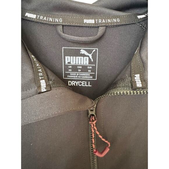 PUMA DryCell Training Jacket XS – Black & Burgundy, Moisture-Wicking, Full-Zip - Picture 6 of 7